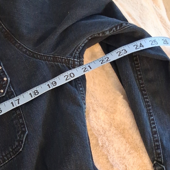 Lucky Brand Indigo Denim Studded Shirt - Picture 7 of 8